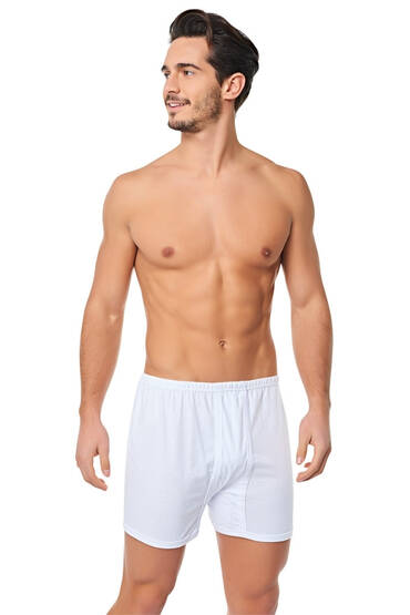 0110 Tutku Erkek Paçalı Don Arjantin Paket Beyaz