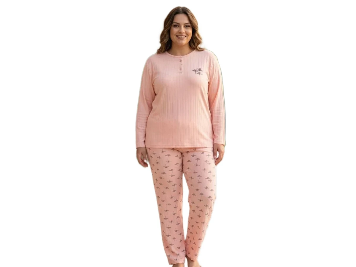 4'lı Fitilli Battal Bayan Pijama Takım 3xl/6xl 184124