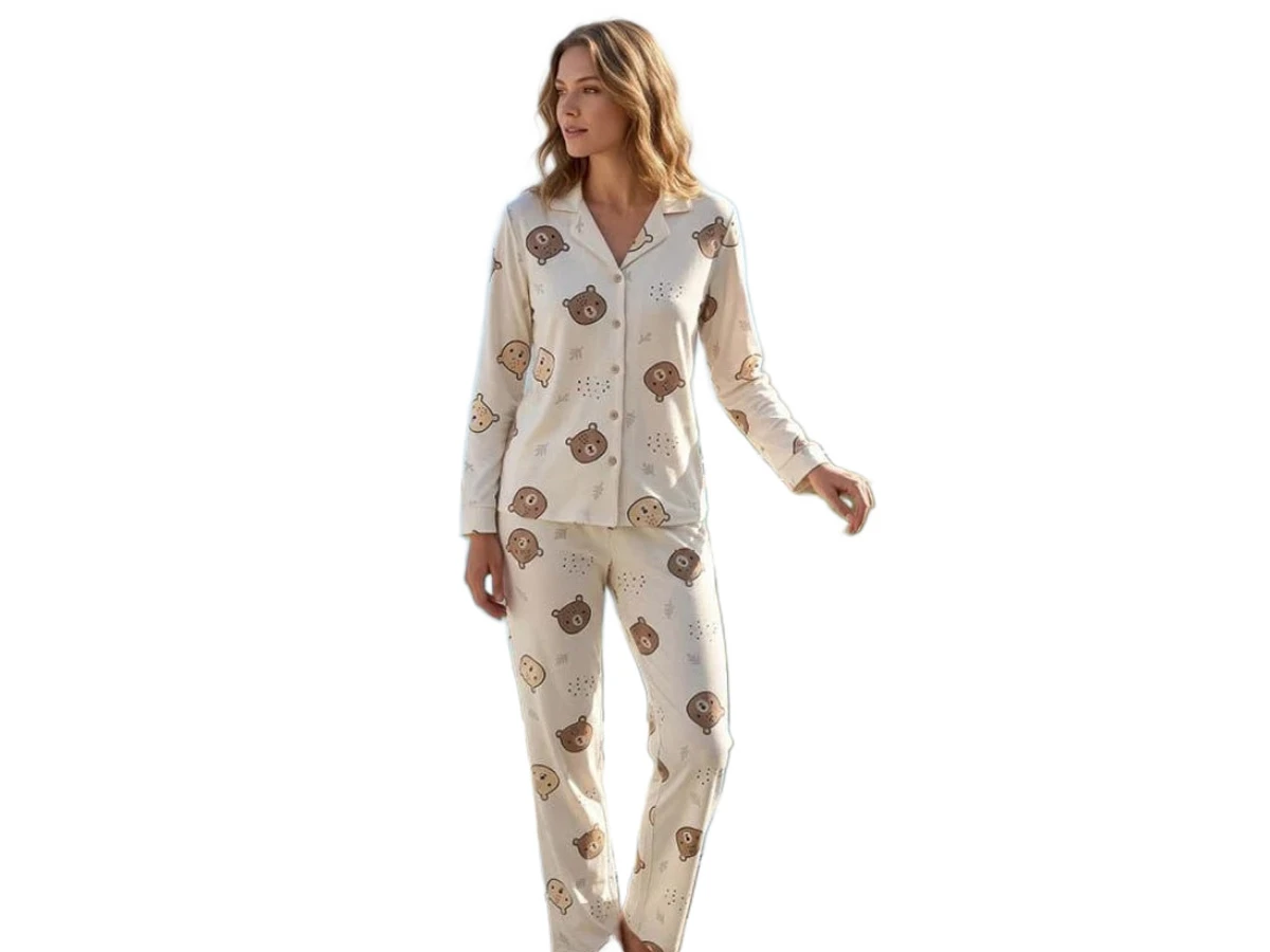 4'lı Milan Gömlek Yaka Bayan Pijama Takım M/2xl 184050