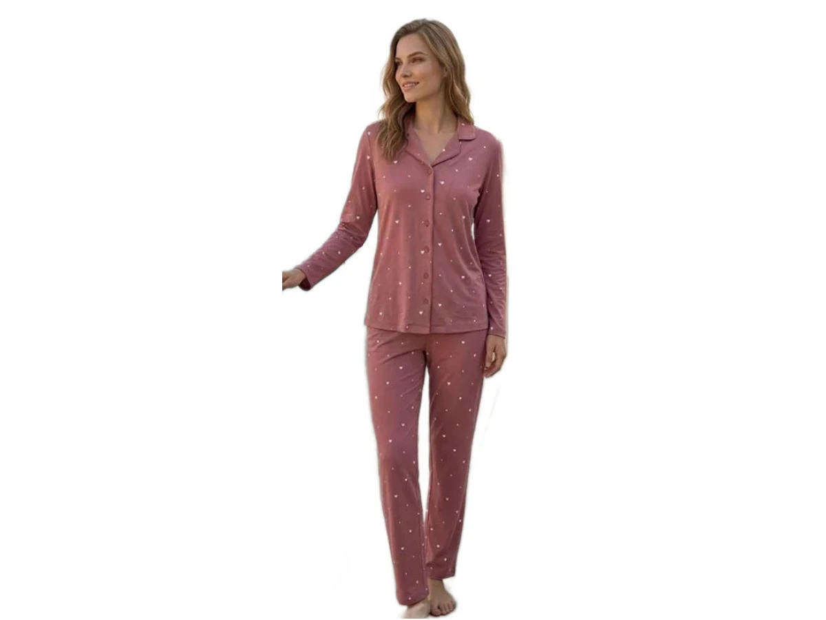 4'lı Milan Gömlek Yaka Bayan Pijama Takım M/2xl 184067