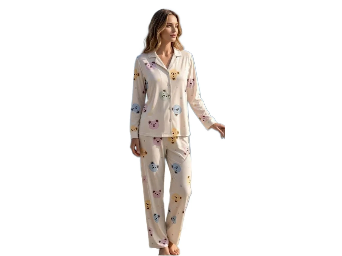 4'lı Milan Gömlek Yaka Bayan Pijama Takım M/2xl 184054