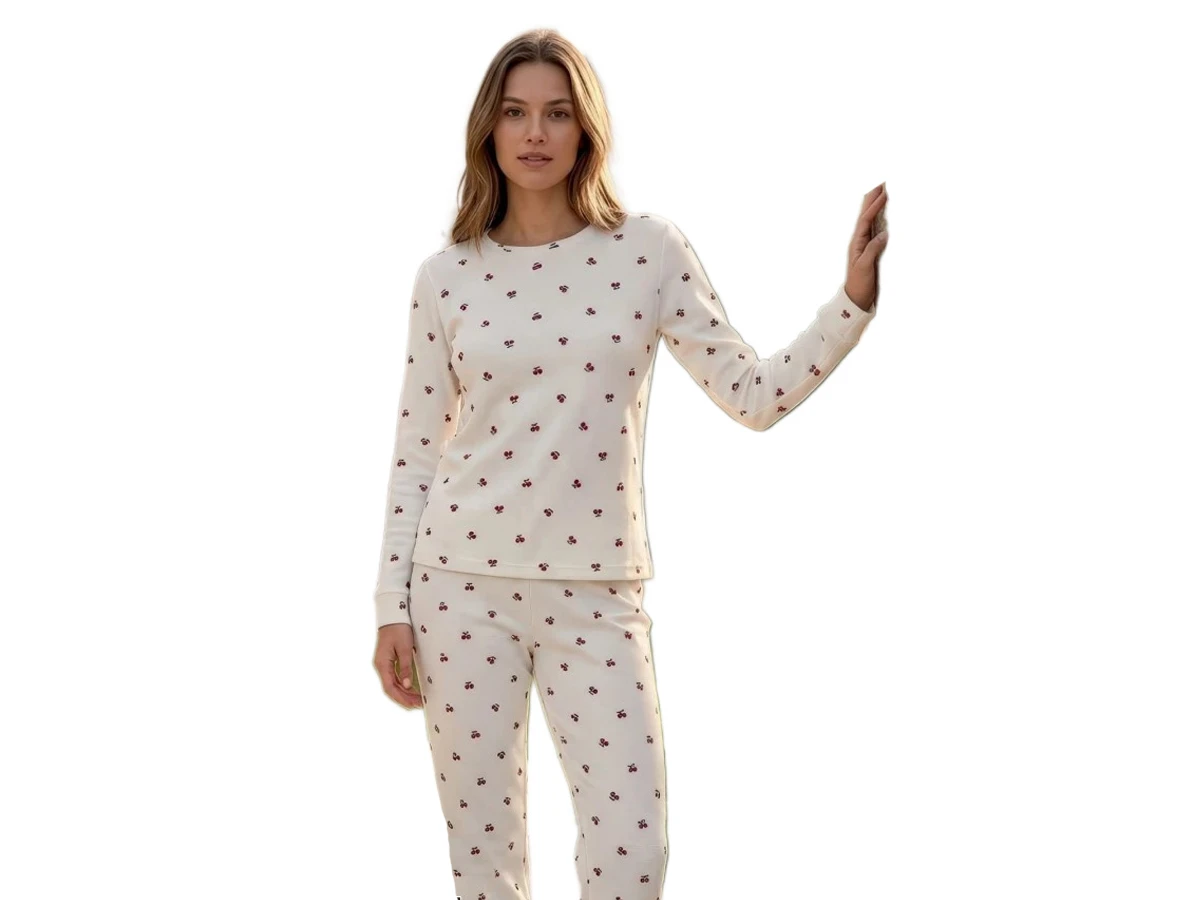 4'lı Waffle Sıfır Yaka Bayan Pijama Takım M/2xl 184083