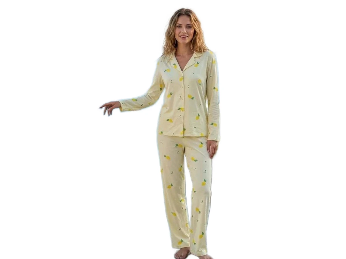 4'lı Milan Gömlek Yaka Bayan Pijama Takım M/2xl 184071